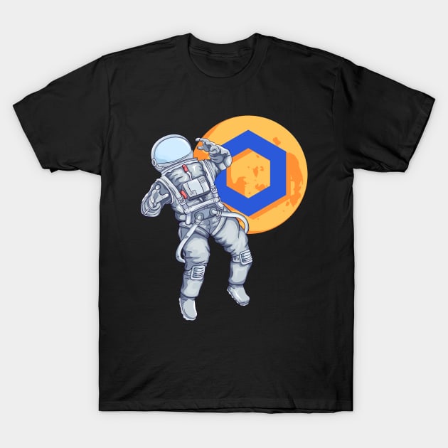 Chainlink To The Moon T-Shirt by BitcoinSweatshirts
